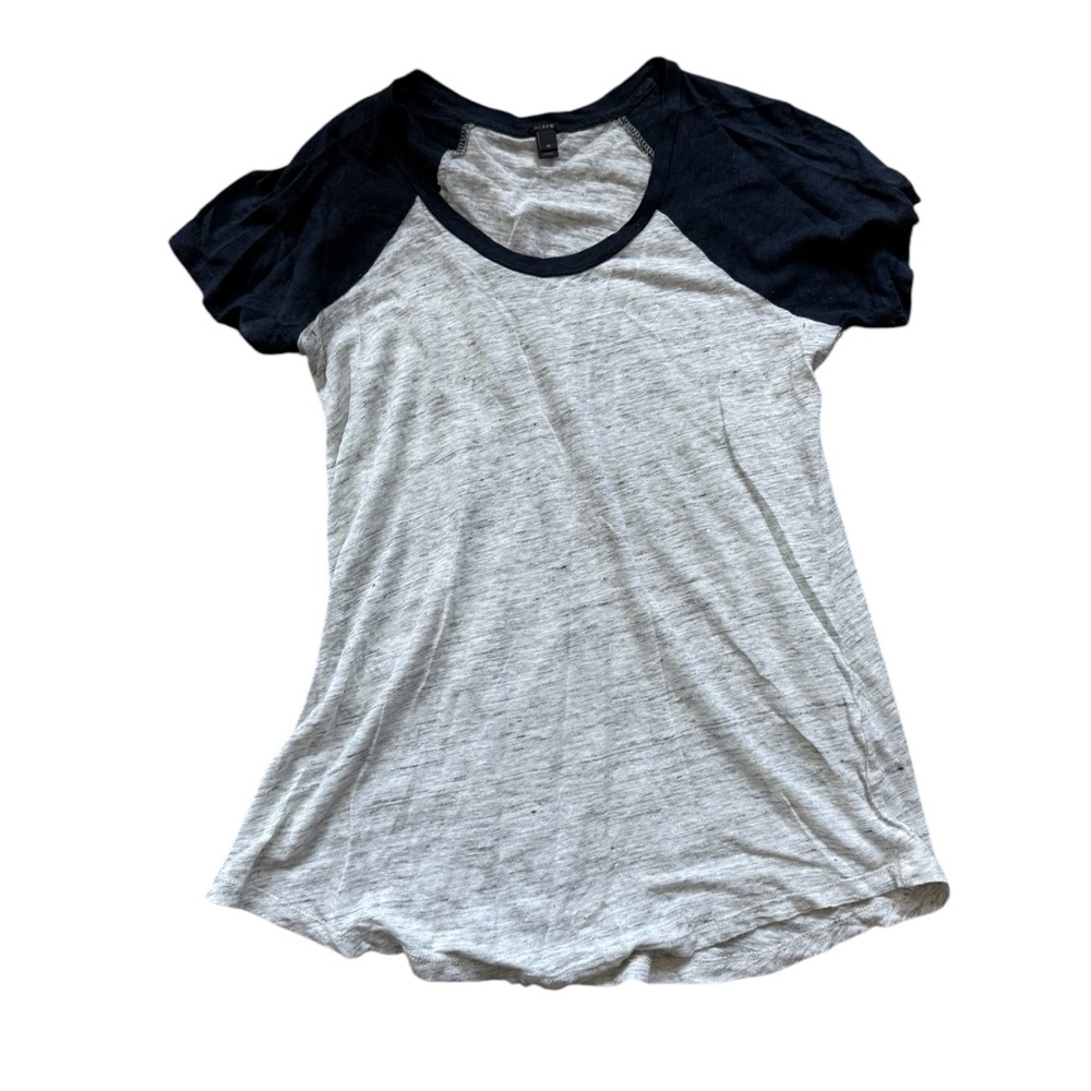 J.crew Casual Gray and navy T-Shirt